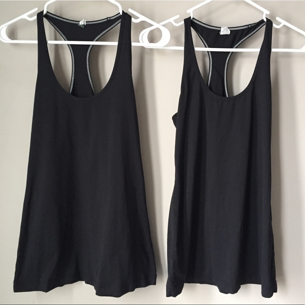 2 Black Xersion workout tanks